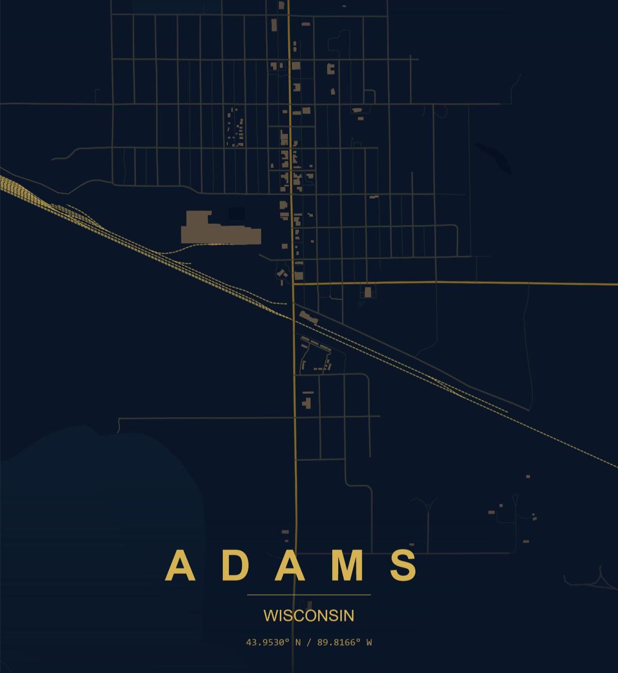 Map of Adams Wisconsin