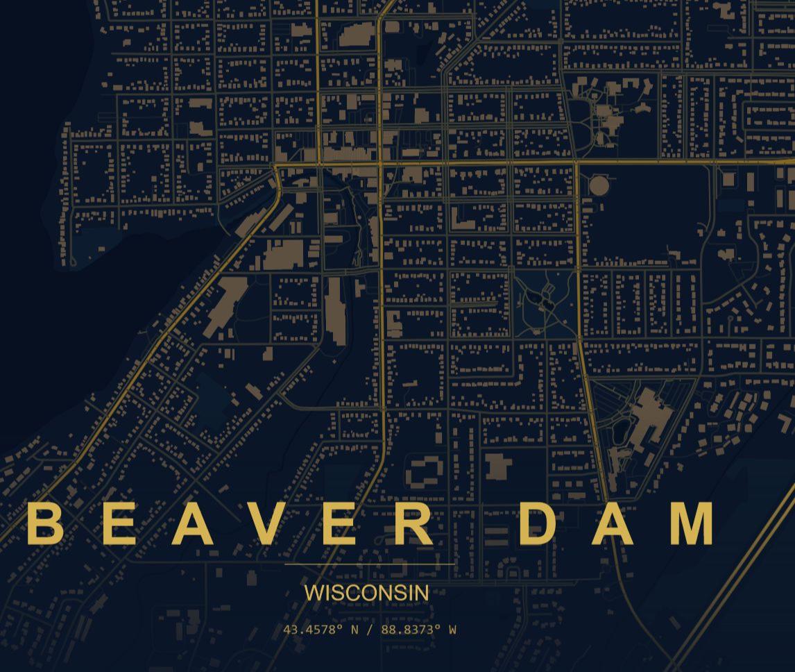 Map of Beaver Dam Wisconsin
