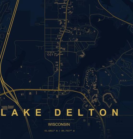 Map of Lake DelWisconsin