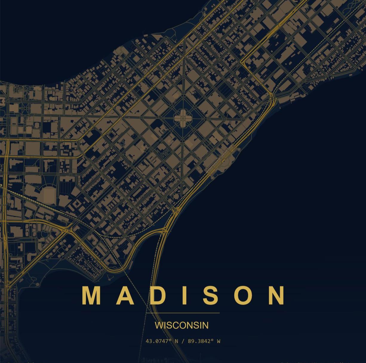 Map of Madison Wisconsin