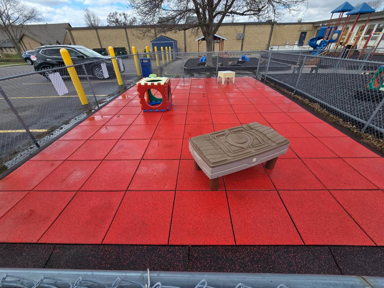 Playground area pressure washed in Madison, Wisconsin