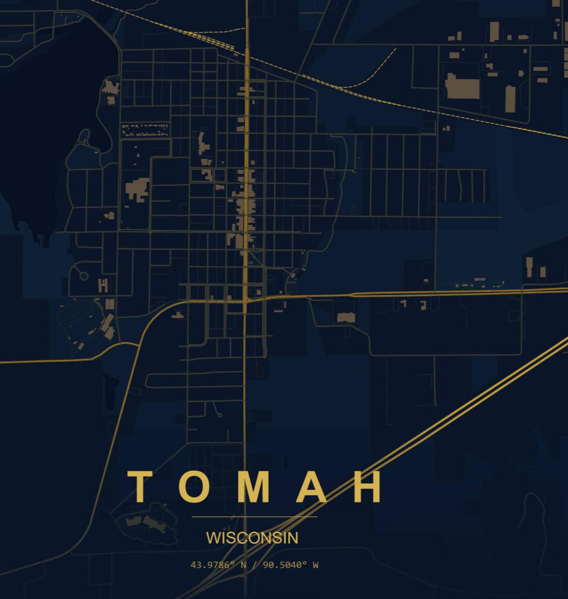 Map of Tomah, Wisconsin!
