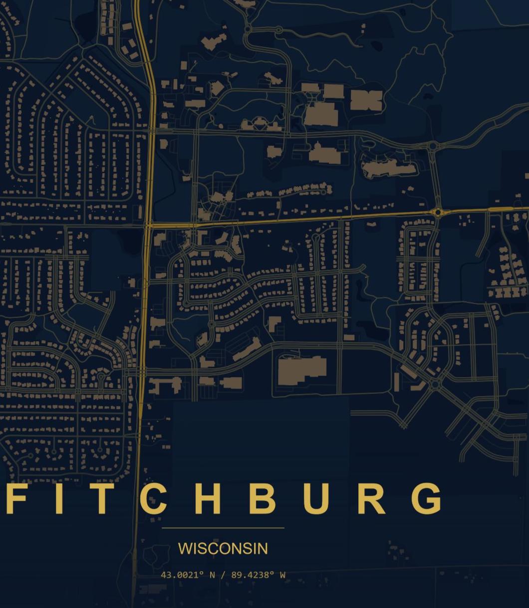 Map of Fitchburg Wisconsin