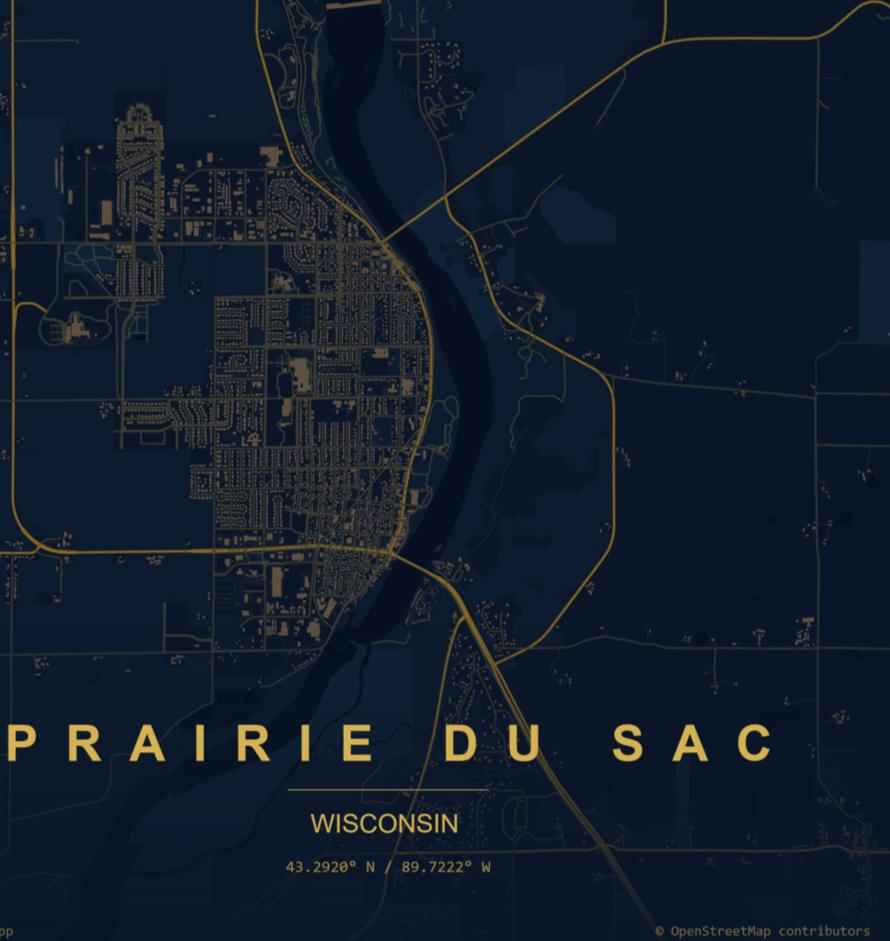 Map of Prairie du Sac, Wisconsin